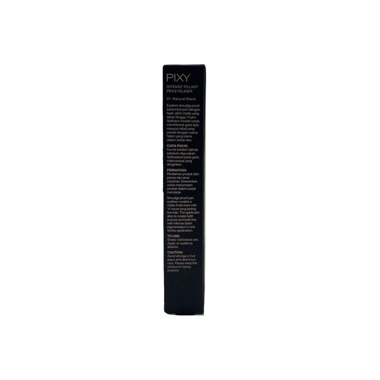 Pixy, Intense Pen Eyeliner Matte, 01 Natural Black, 0.5 g