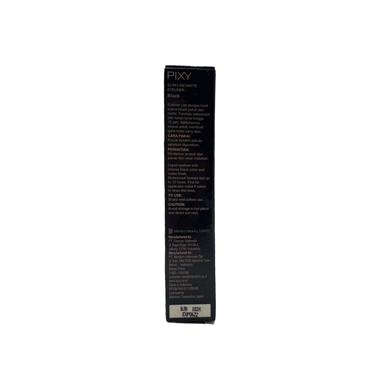 Pixy, Slim Line Matte Black Eyeliner, 2.5 ml