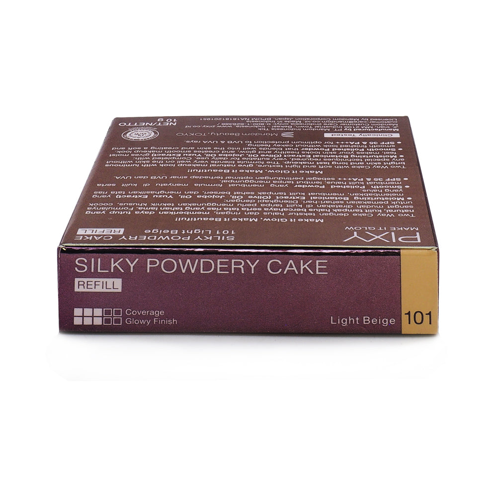 Pixy, Make It Glow, Silky Powdery Refill, 101 Light Beige, 10 g