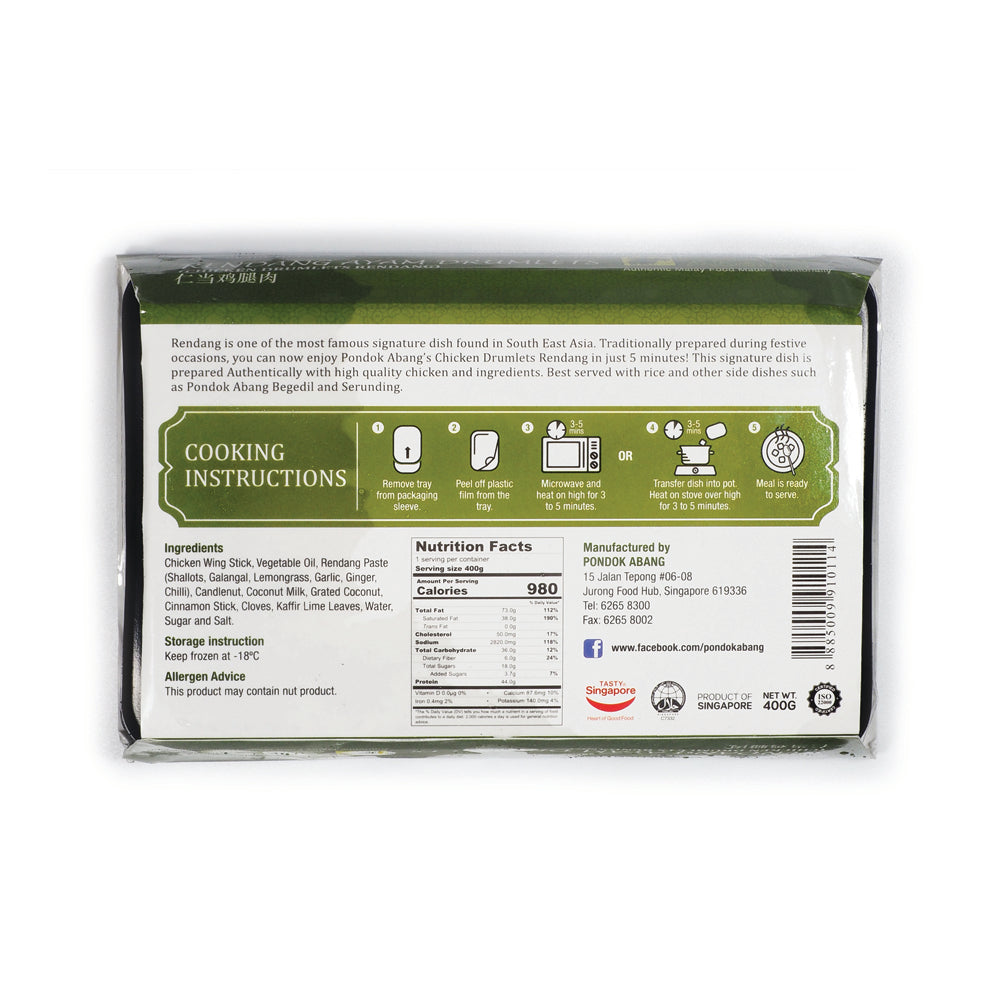 Pondok Abang, Rendang Ayam Drumlets, 400 g