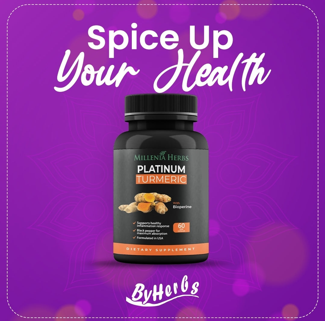 Millenia Herbs, Platinum Turmeric, 60 capsules
