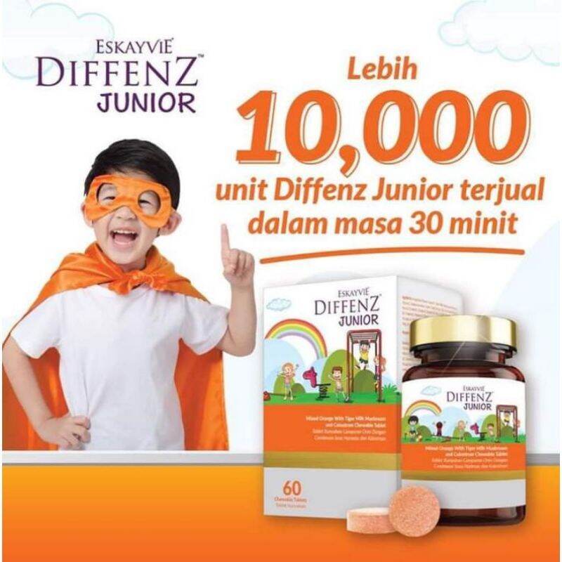 Eskayvie, Diffenz Junior Orange, 60 chew tablets