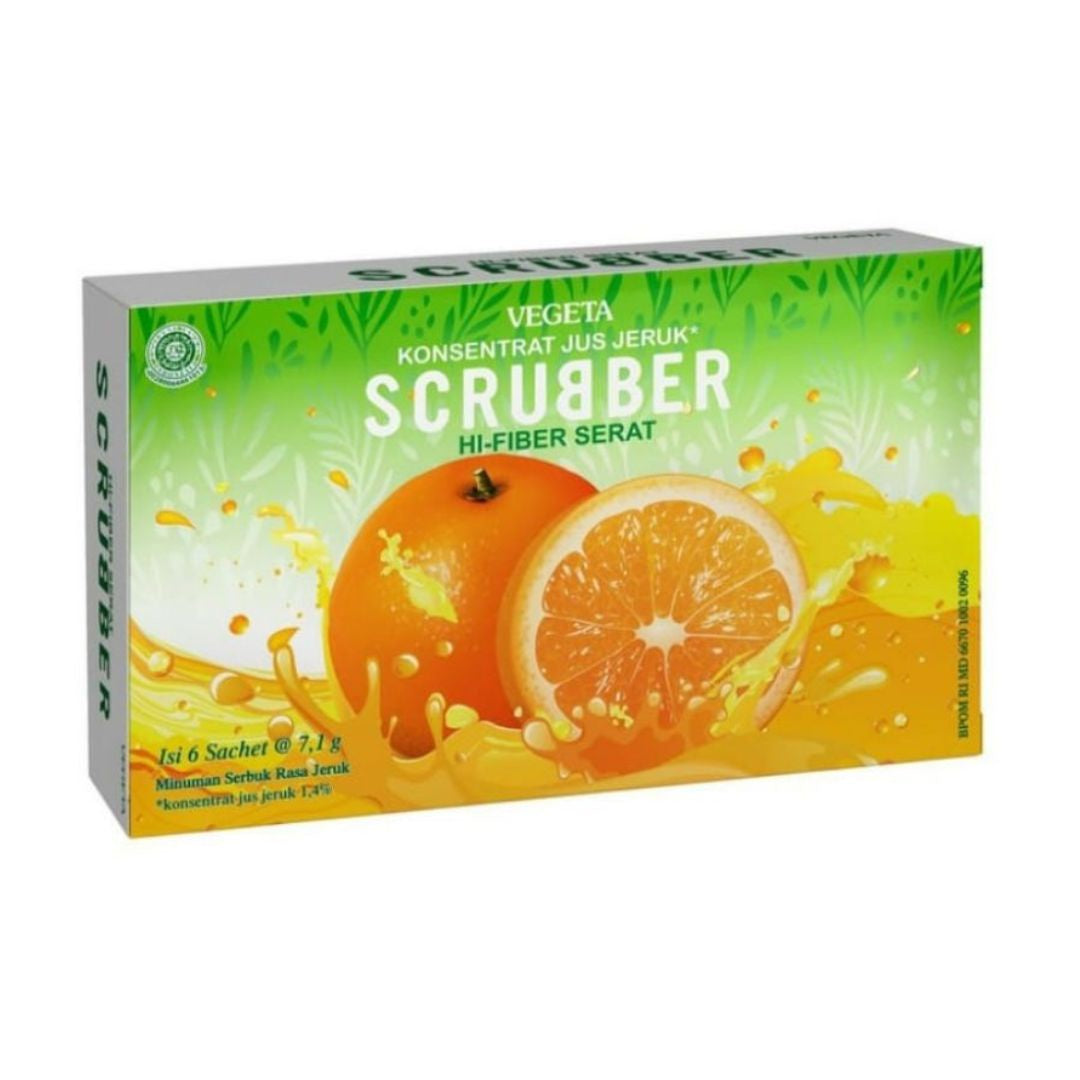 Vegeta, Scrubber Jus Jeruk, 6 Sachet x 7.1 g