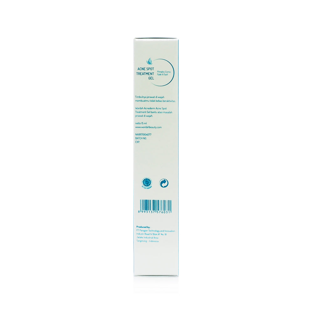 Wardah, Acnederm, Acne Spot Treatment Gel, 15 ml
