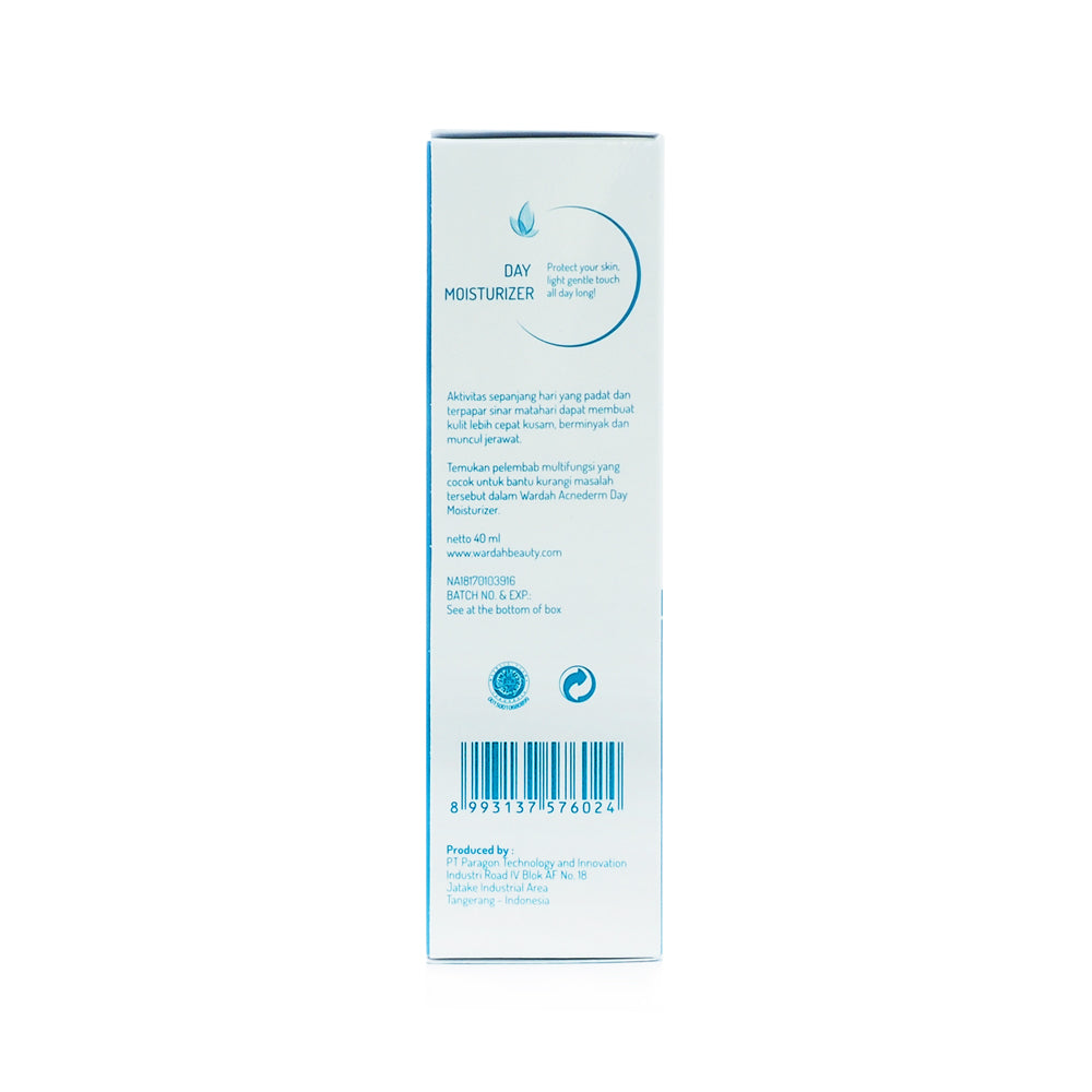 Wardah, Acnederm, Day Moisturizer, 40 ml