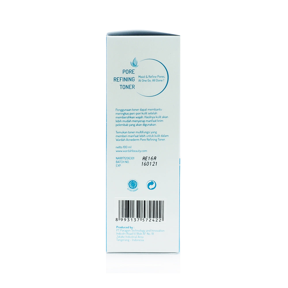 Wardah, Acnederm, Pore Refining Toner, 100 ml