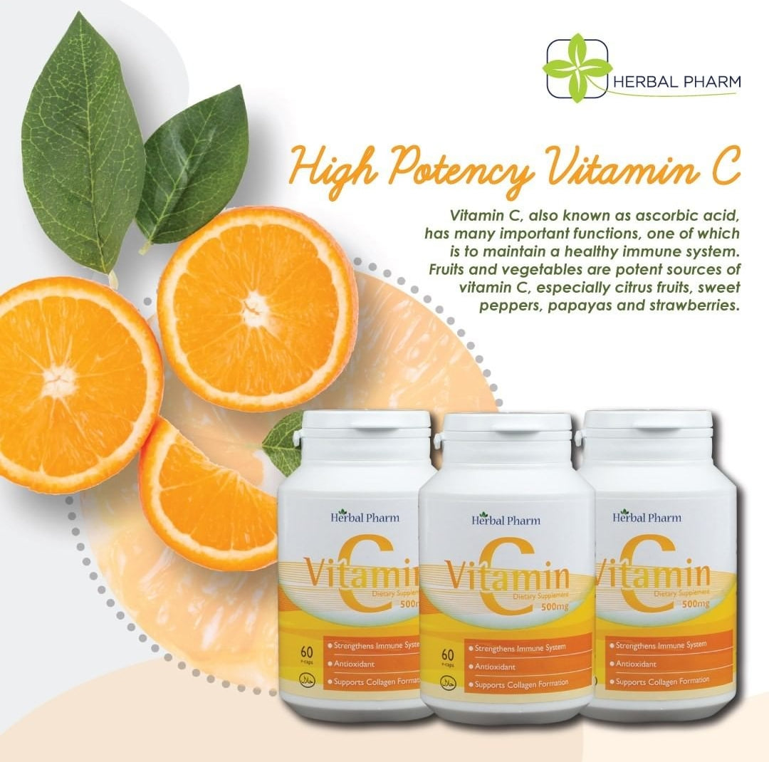 Herbal Pharm, Vitamin C, 500 mg x 60 V-capsules