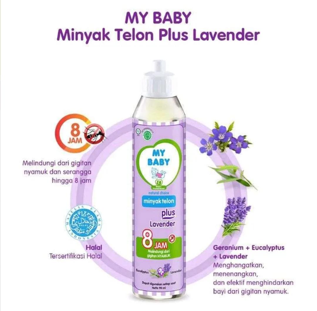 My Baby, Minyak Telon Plus Lavender 8 Jam, 90 ml