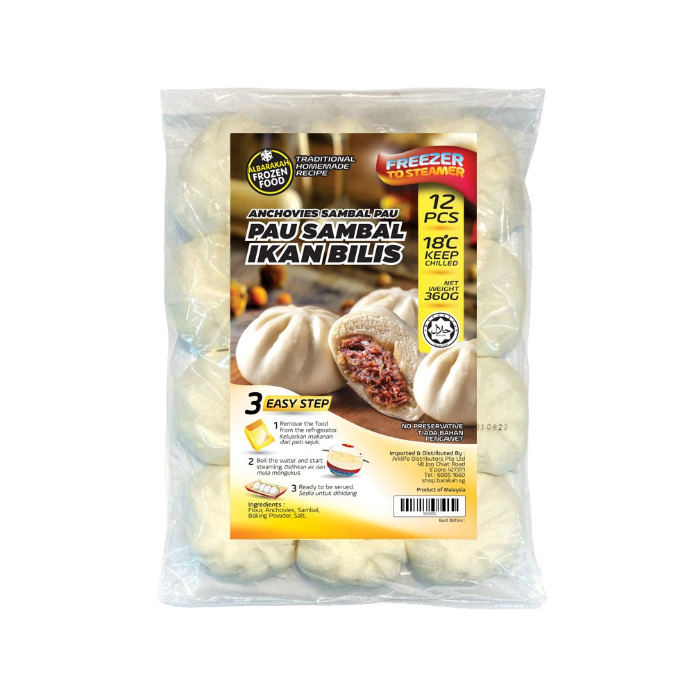 Al Barakah Frozen, Pau Sambal Ikan Bilis, 12 pcs (Small)