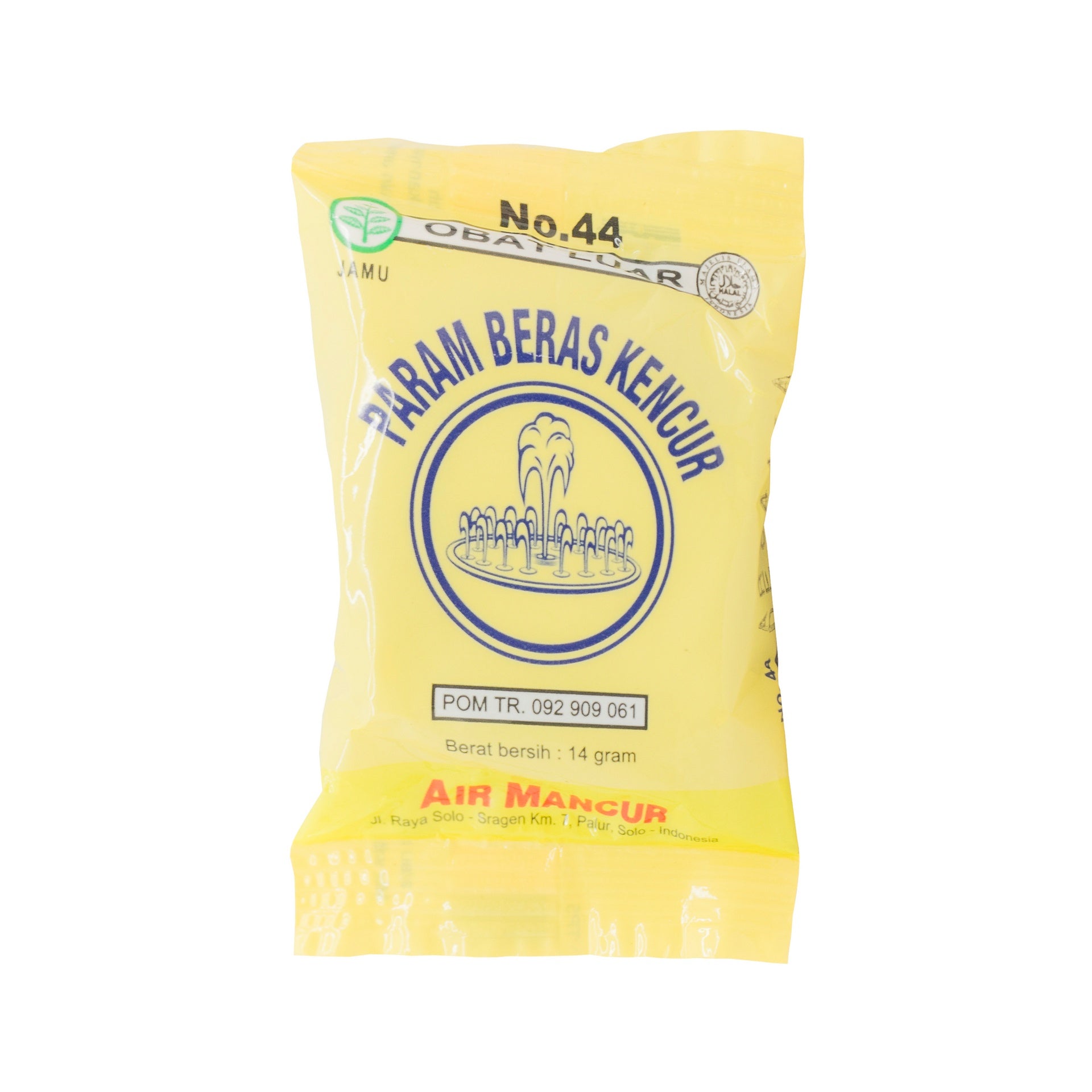 Air Mancur, Param Beras Kencur, No.44 14 g