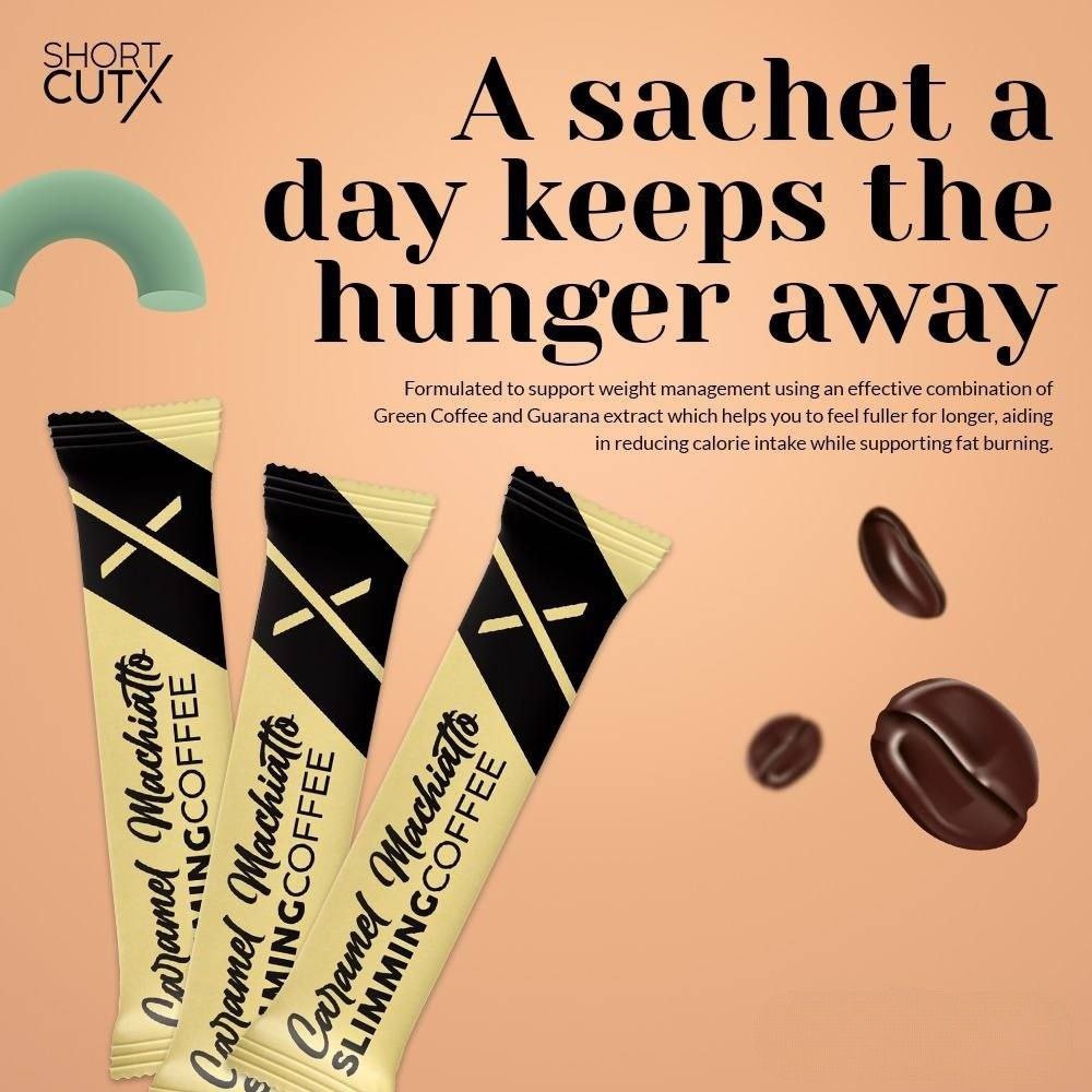 ShortCutx, Slimming Coffee, Caramel Machiatto, 7 sac x 25 g
