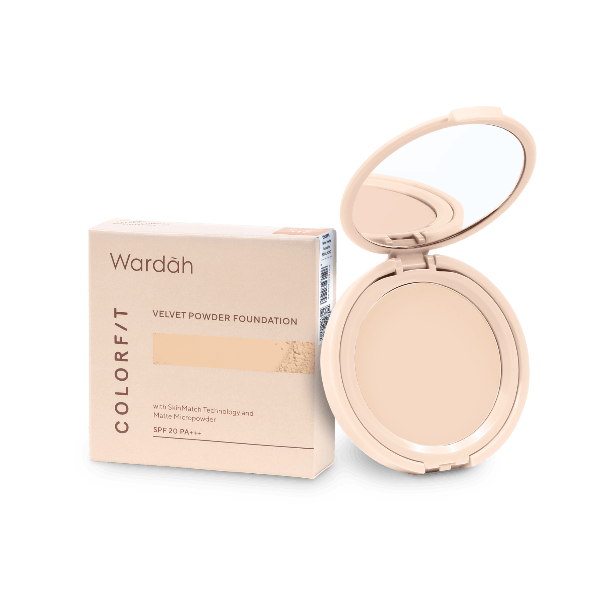 Wardah, Color Fit, Velvet Powder Foundation, 11C Pink Fair, 11 g