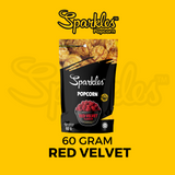 Sparkles, Sweet & Crunchy  Popcorn, Red Velvet, 60 g