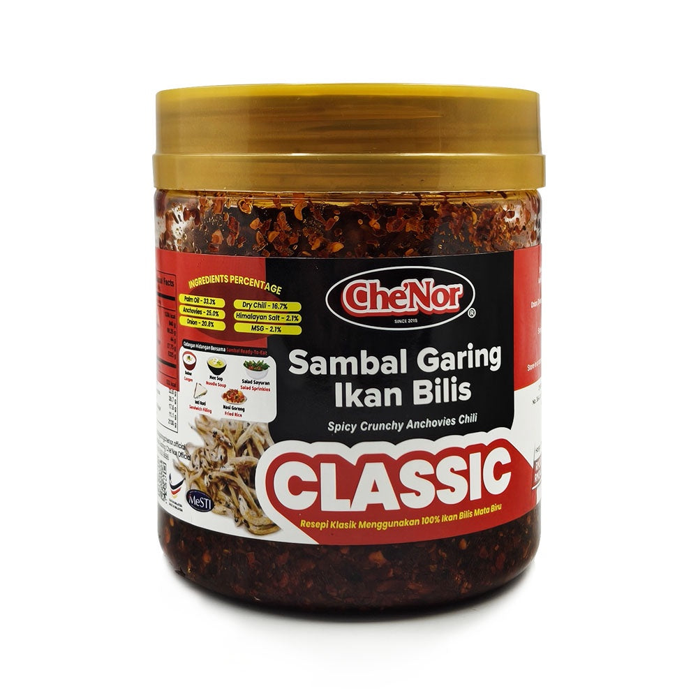 Advanced Garing Che Nor Sambal Garing Ikan Bilis Classic 250 g – Al Barakah Health ...