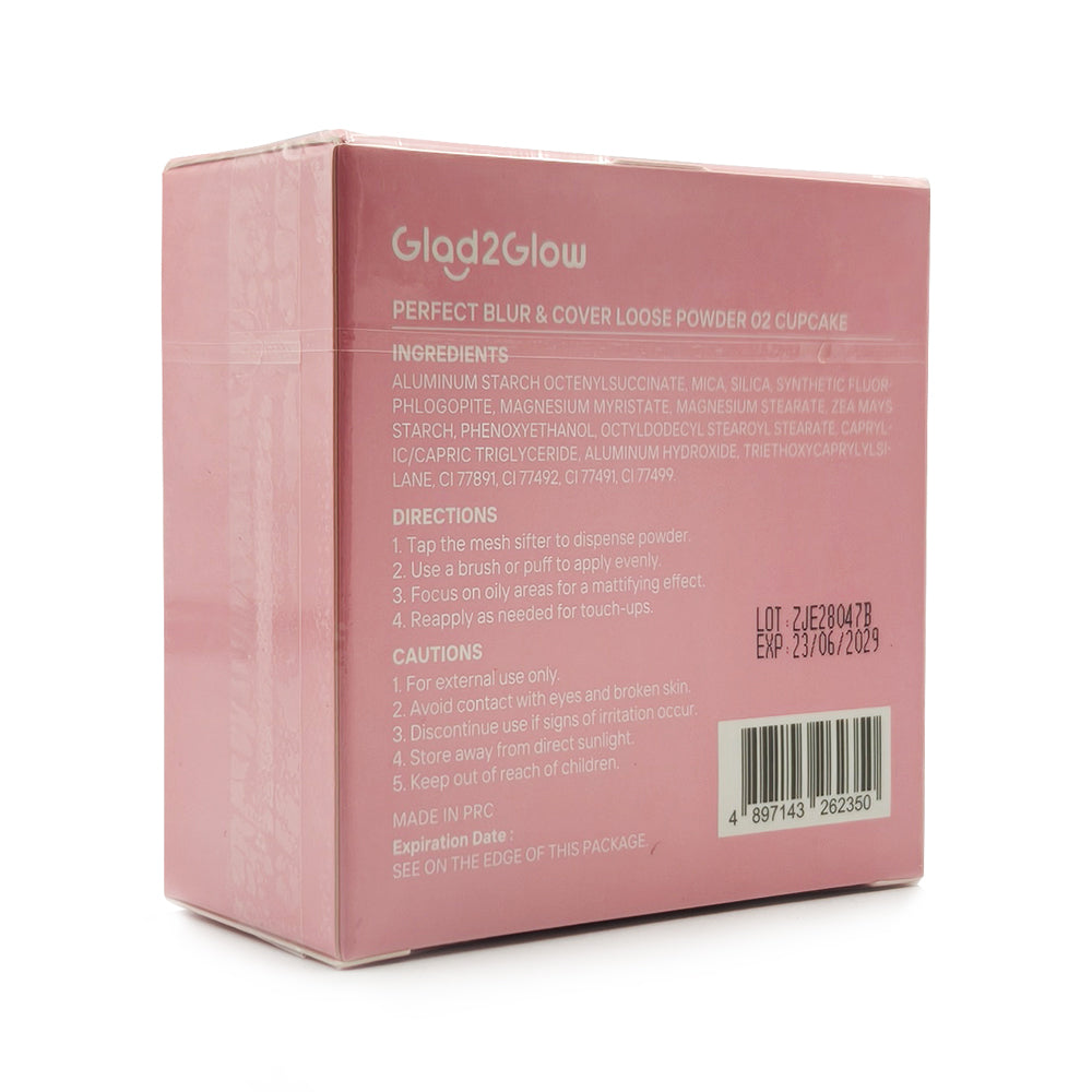 Glad2Glow Perfect Blur & Cover Loose Powder 02 Cupcake 8g