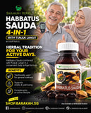 Barakah Herbs, Habbatus Sauda, with Tunjuk Langit, 4 in 1, 60 softgels