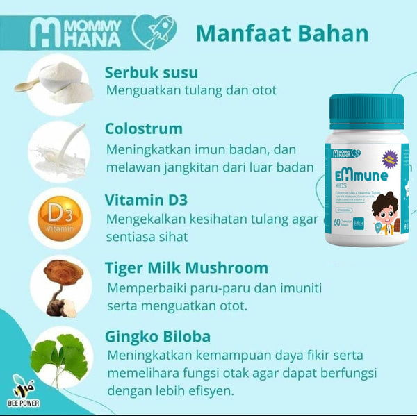 Mommy Hana, Emmune Kids, 60 Chewable Tablets – Al Barakah Health ...