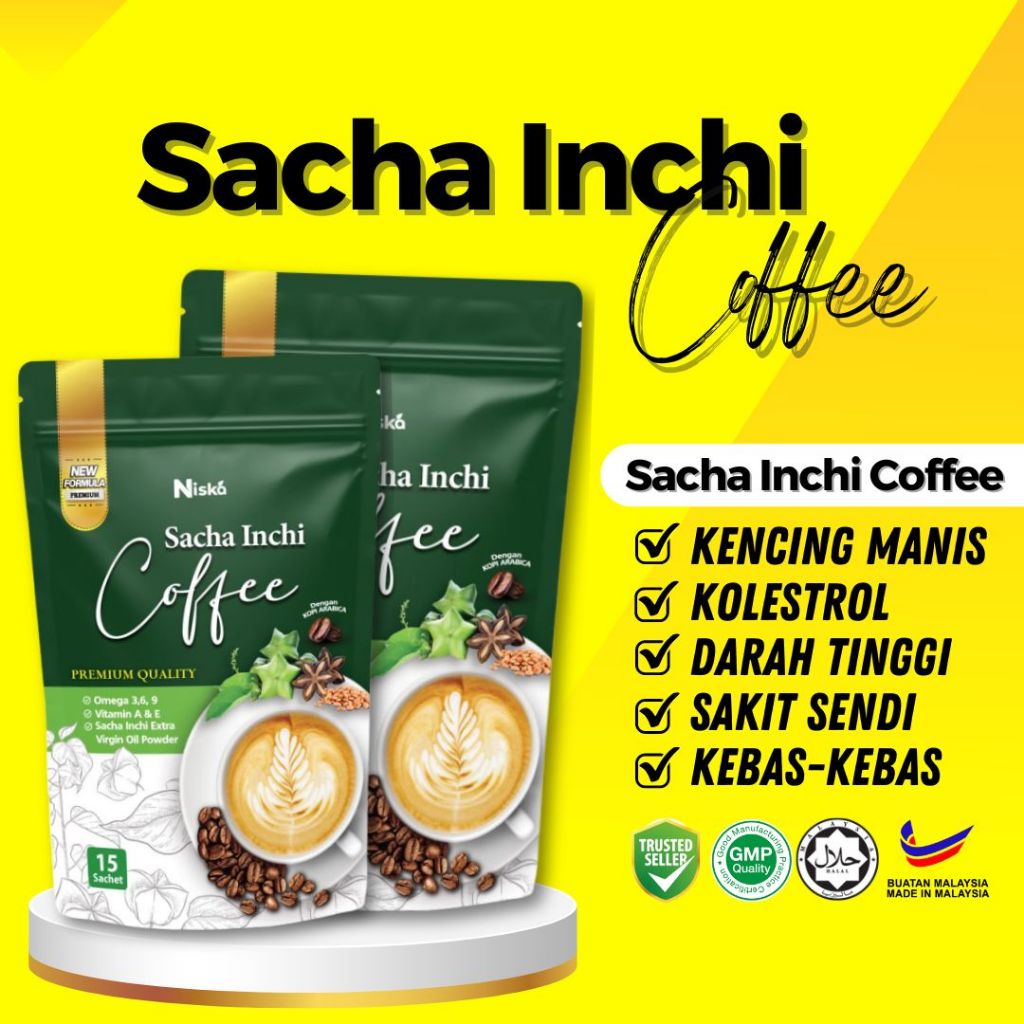 Niska, Sacha Inchi Coffee, 15 sachet x 25g – Al Barakah Health & Beauty ...