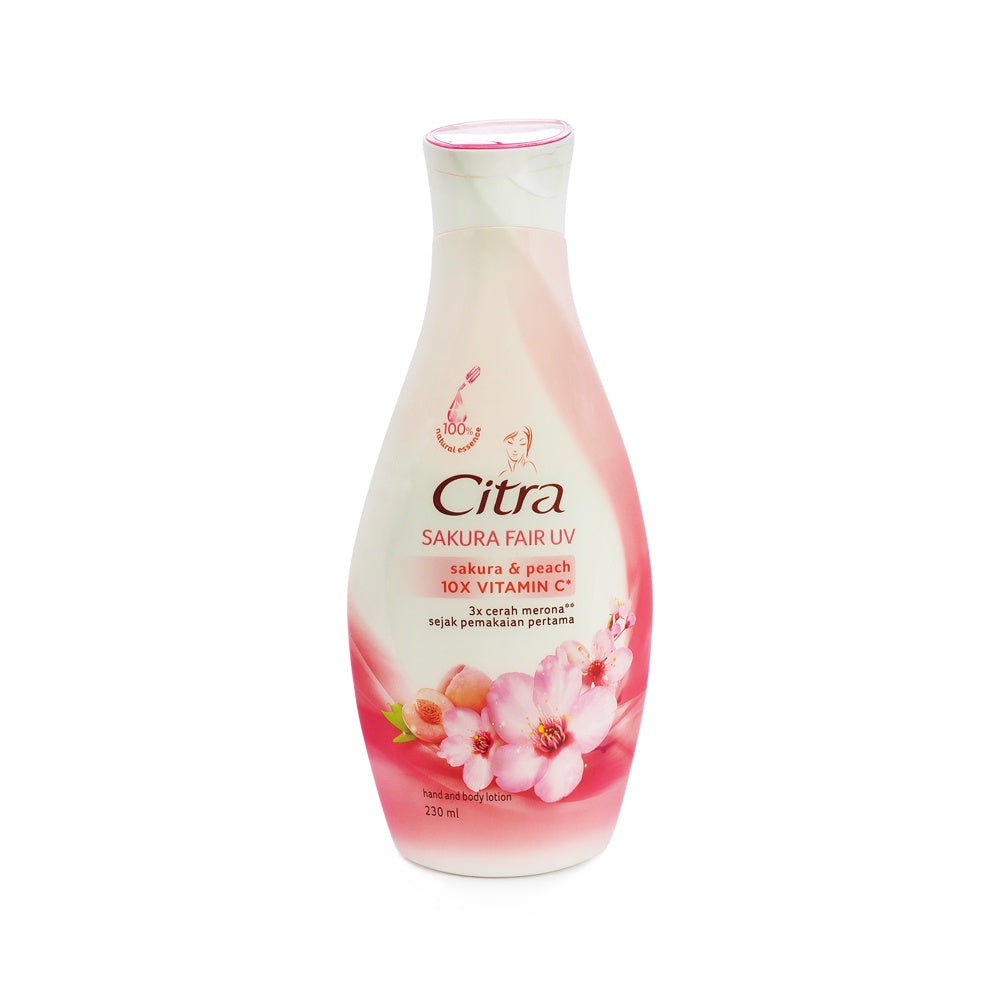 Citra, Sakura Fair UV Hand & Body Lotion Sakura & Peach, 230 ml
