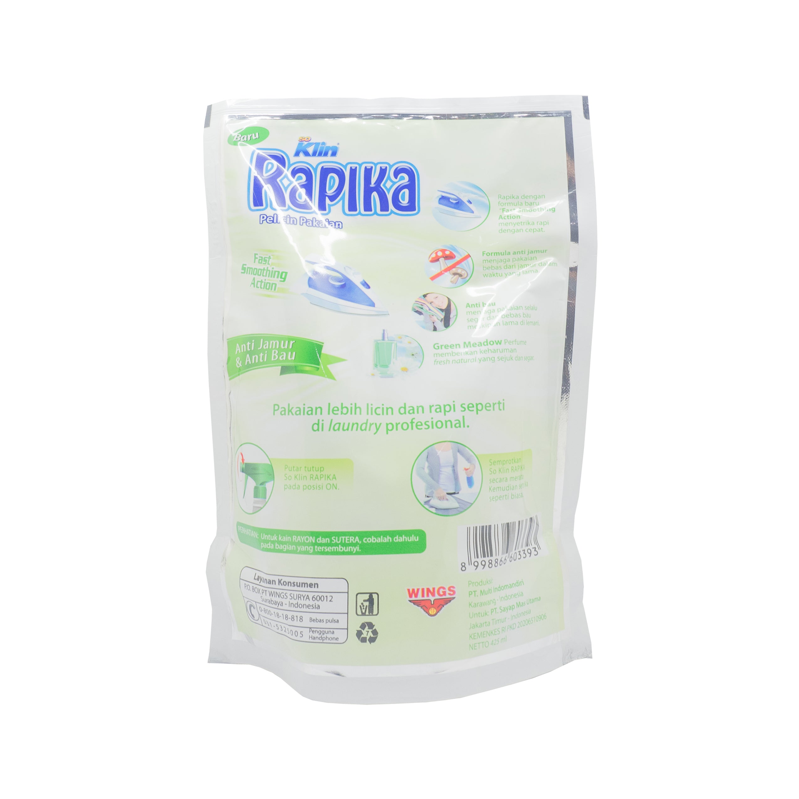 Rapika, Green Meadow, Refill Green, 450 ml