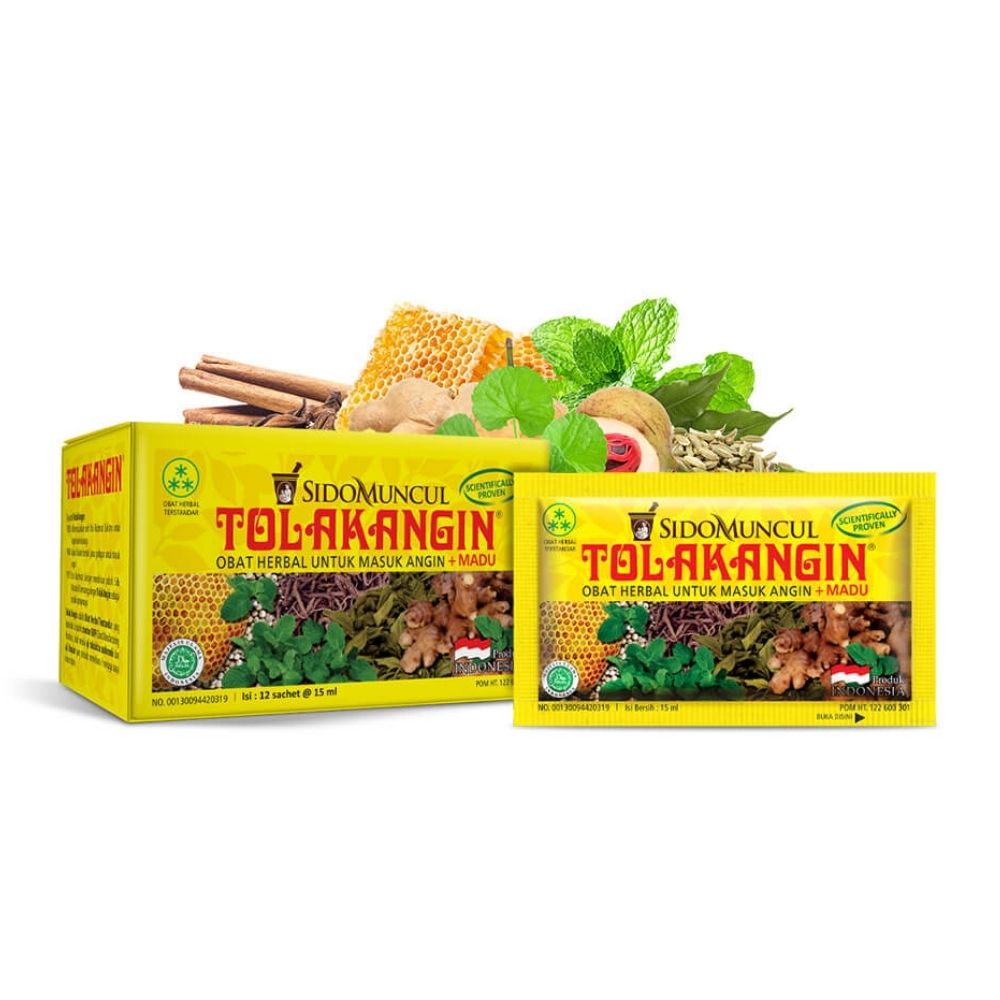 Sido Muncul, Tolak Angin Madu, Syrup, 12 sachets x 15 ml