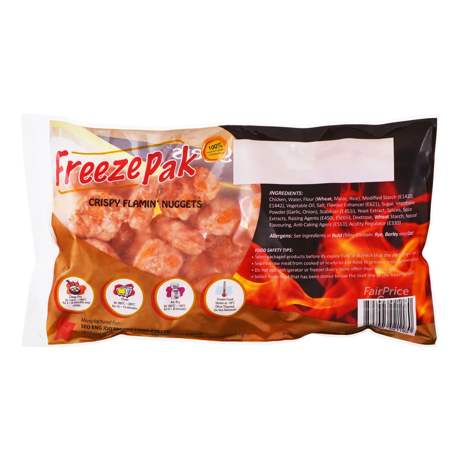 Freeze Pak, Crispy Flaming Nuggets, 800 g