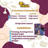 Mommy Hana, Excel Hana Chocolate Chewable, 60 tablets (Biru)