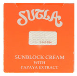 Sutla, Sunblock Cream with Papaya Extract, 15gm [SFO]