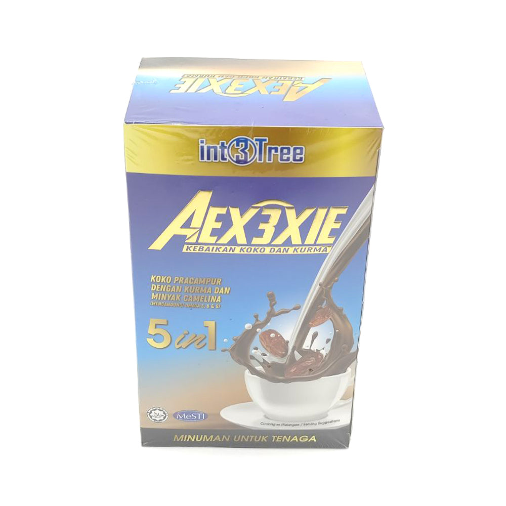 Int3tree, AEX3XIE (Gabungan Kurma, Coklat, Susu dan Minyak Camelina) 5 In 1, 15 sachets x 25g