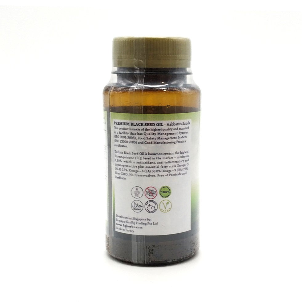Fiq Herbs, Premium Black Seed Oil Habbatus Sauda, 60 capsules