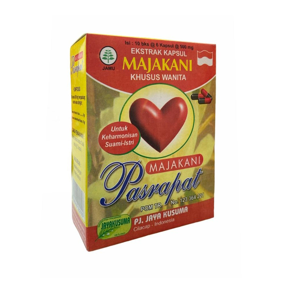 Majakani, Perapat 2 in 1 Hati Merah, 10 packs @ 6 capsules