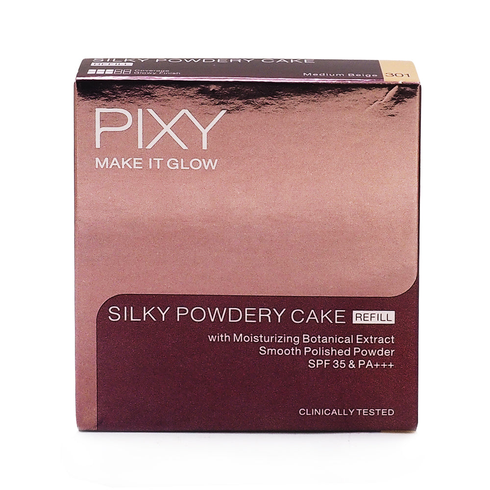 Pixy, Make It Glow, Silky Powdery Refill, 301 Medium Beige,10 g