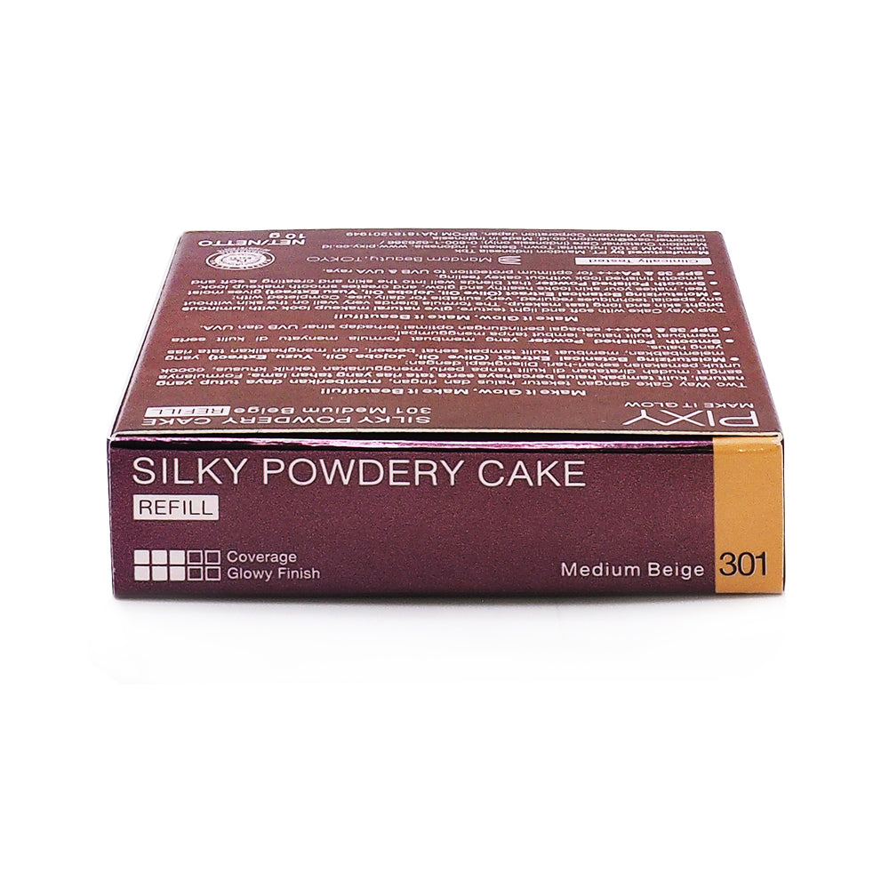 Pixy, Make It Glow, Silky Powdery Refill, 301 Medium Beige,10 g
