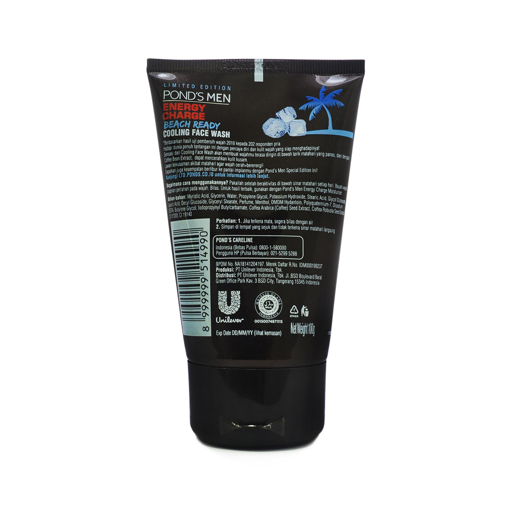 Pond's, Men Energy Charge Cooling Face Wash, 100 g