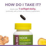 Noor Vitamins, Prenatal DHA, 30 softgels