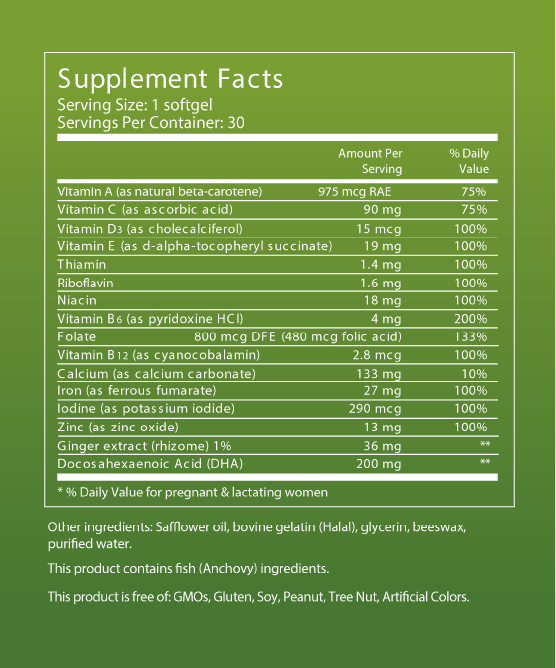 Noor Vitamins, Prenatal DHA, 30 softgels Al Barakah Health & Beauty Mart