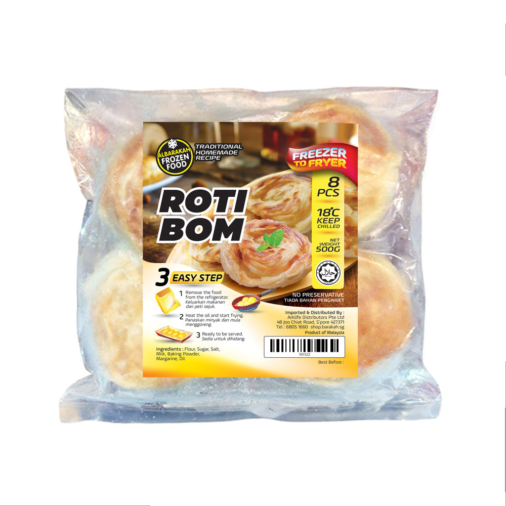 Baraka Roti Al Barakah Frozen, Roti Bom, 8 pcs – Al Barakah Health & Beauty Mart