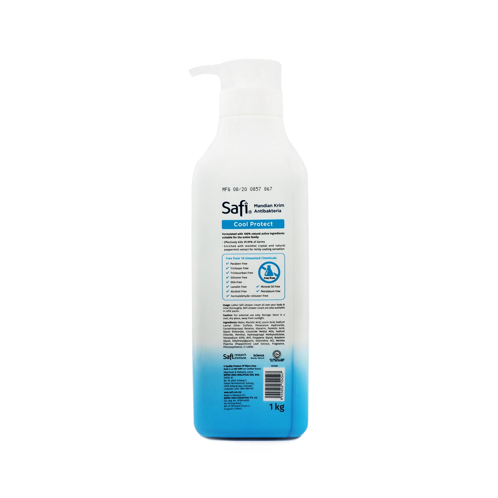 Safi, Antibacterial Shower Cream, Cool Protect, 1kg