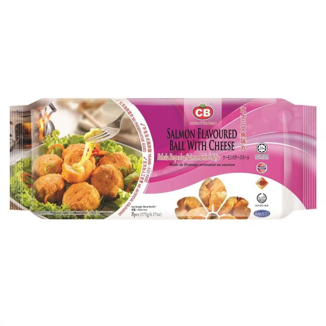 CB, Salmon Flavoured Ball With Cheese 8 pcs, 175 g