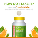 Noor Vitamins, Vitamin C, 60 chew tablets