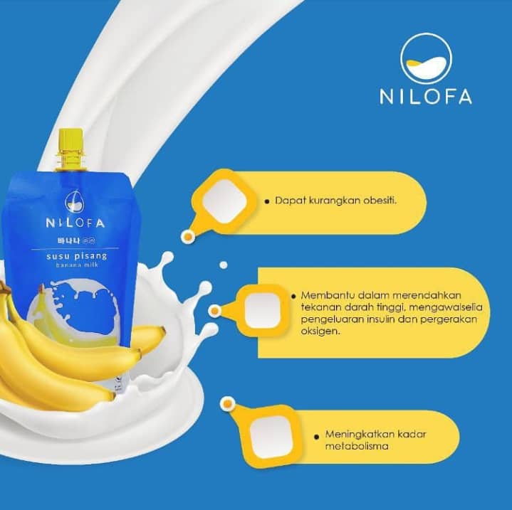 Nilofa, Banana Flavoured Milk, 200 ml