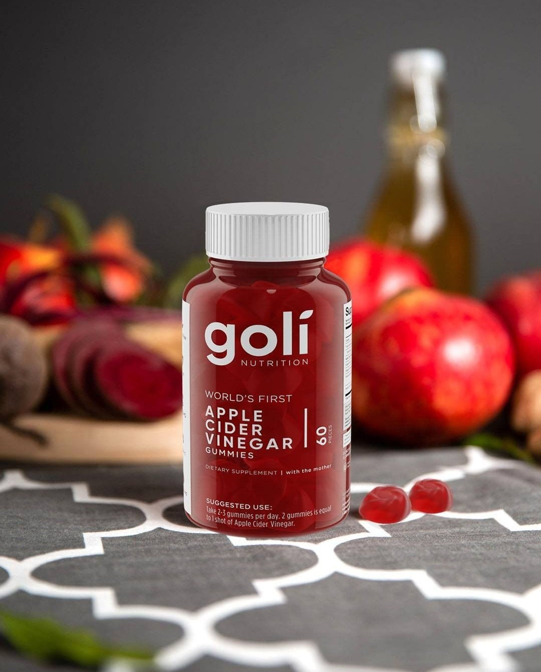 Goli Nutrition, Apple Cider Vinegar Gummies, 60 pieces