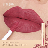 Wardah, Color Fit, All Day Lip Paint, 03 Stick to Latte, 4.2 g