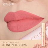 Wardah, Color Fit, All Day Lip Paint, 06 Infinite Coral, 4.2 g