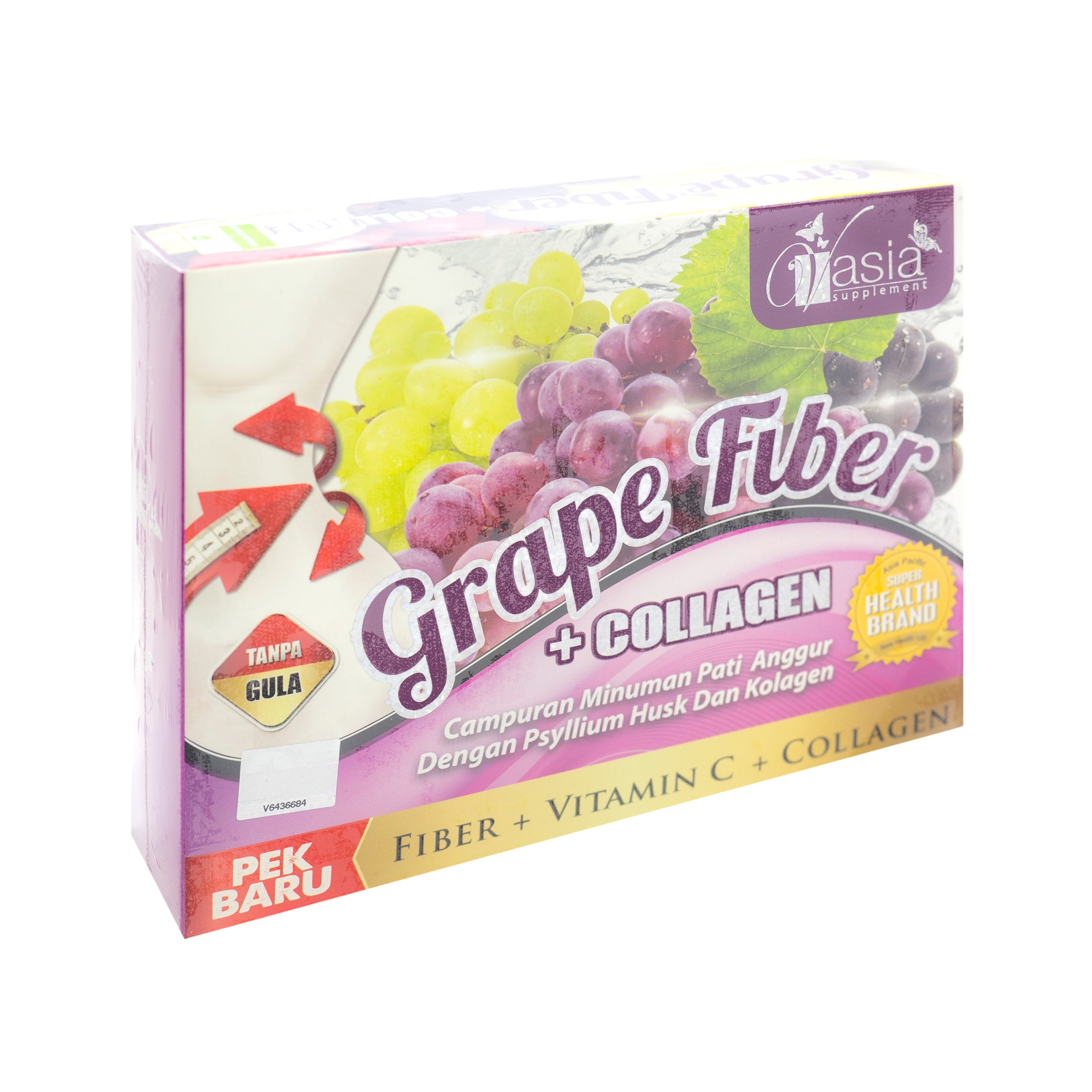 V'Asia, Grape Fiber + Collage, 10 sachets X 15 gm