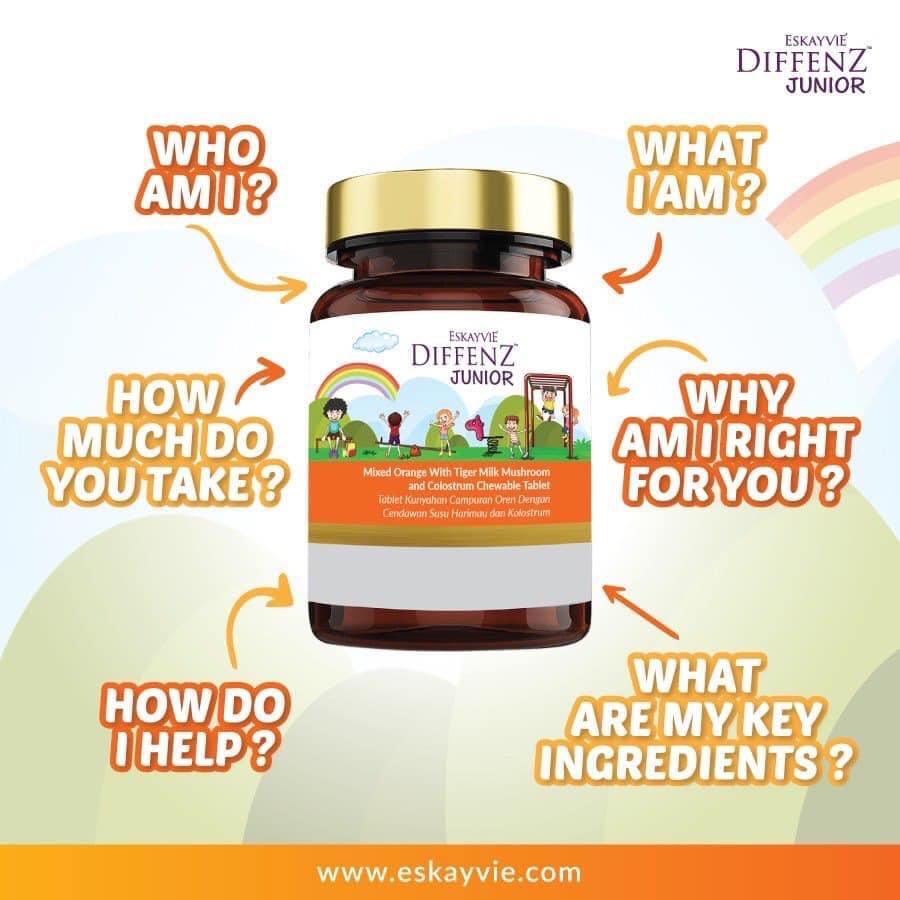 Eskayvie, Diffenz Junior Orange, 60 chew tablets – Al Barakah Health ...